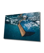 Suda Kitap Dekoratif ve Modern Cam Tablo A Book in Water - 1