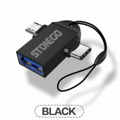 Type-C Micro Usb 2in1 USB 3.0 Dişi Mouse Flash OTG Adaptör - 2
