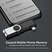 Type-C Micro Usb 2in1 USB 3.0 Dişi Mouse Flash OTG Adaptör - 3