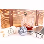 Perlotus Viski Bardağı Gri Küre Mermer Viski Taşı Cep Matarası Sandıklı - 4