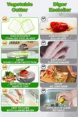 Tilbe Home Vegetable Cutter Pro Rende Sebze Soğan Küp Doğrayıcı Dilimleyici Hazneli Kesici Dicer Rende Seti - 6