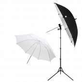 3lü Strobist Set. Işık Ayağı,Şemsiye,Flaş ve Şemsiye Adaptörü 50c - 1