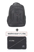 CASE CLUB 2114 Büyük Boy Laptop Sırt Çantası 17 inç Darbe Emici Koruma + Kılıf Hediyeli - 1