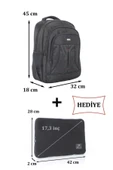CASE CLUB 2114 Büyük Laptop Sırt Çantası 17 inç Kılıf Hediyeli - 2