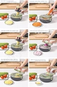 Tilbe Home Vegetable Cutter Pro Rende Sebze Doğrayıcı Dilimleyici Hazneli Soğan Küp Kesici Dicer Rende Seti - 3