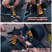 ELEKTRİKLİ RC 1:8 ÖLÇEK SERVO MOTOR SÜSPANSİYONLU ARAZİ ARACI SPOR ARAÇ 85 KM HIZ RC ARAÇ - 4