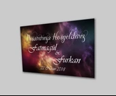 Düğün Nişan Hoşgeldiniz Dekoratif ve Modern Cam Tablo - 1