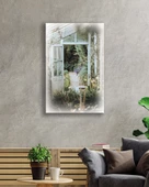 Eski Tahta Kapı Dekoratif ve Modern Cam Tablo - 1