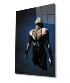 Su Altında Yüzen Bikinili Kadın Dekoratif ve Modern Cam Tablo - 1