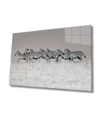 Zebra Dekoratif ve Modern Cam Tablo - 1