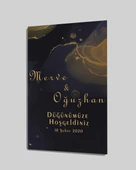Düğün Nişan Hoşgeldiniz Dekoratif ve Modern Cam Tablo - 1