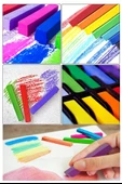 Toz Pastel Boya 12 Renk A5 Eskiz Defteri Pastel Dağıtma Kalemi 1 Paket Toz Soft Pastel Boya 12li Yumuşak Pastel Monalisa - 4