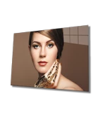 Kadınlar Dekoratif ve Modern Cam Tablo Women - 1