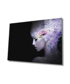 Kuğu Kadın Dekoratif ve Modern Cam Tablo Women Swan - 1