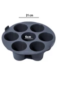 Airfryer Silikon Mini Muffin Yapışmaz Cupcake, Brownies, Pasta Kek Kalıbı - 5
