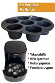 Airfryer Silikon Mini Muffin Yapışmaz Cupcake, Brownies, Pasta Kek Kalıbı - 1