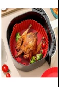 Tüm Airfryer'lere Uyumlu Silikon Yapışmaz Pişirme Kabı Yıkanabilir Kullanışlı Silicon Kap - 4