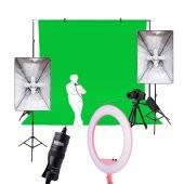 Vlogger Kit Pro Sürekli Video Işık Softbox VE Ring Light Led Kit - 1