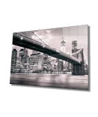 Şehir KöprManzaralı Dekoratif ve Modern Cam Tablo Urban Area View - 1