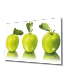 Yeşil Elma Dekoratif ve Modern Cam Tablo Green Apple - 1
