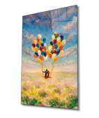 Romantik Soyut  Dekoratif ve Modern Cam Tablo, Romantic Abstract - 1