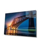 Şehir köprü Manzaralı Dekoratif ve Modern Cam Tablo Bridge City View - 1