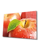 Elma Dekoratif ve Modern Cam Tablo Apple Wall Hanging - 1