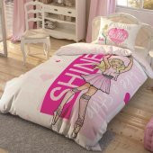 Taç Tek Kişilik Lisansli Nevresim Takımı-Barbie Ballet - 1