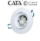 CATA CT 5256 Beyaz Kasa Led Spot 8W 3200K Gün Işığı - 1