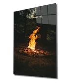 Ateş Dekoratif ve Modern Cam Tablo Fire - 1