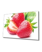 Çilek Dekoratif ve Modern Cam Tablo Strawberry Art - 1