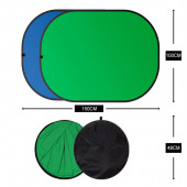 Deyatech katlanabilir yeşil ekran arka plan Chromakey yeşil mavi ekran, 150X200 - 1