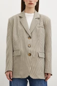 Ekose Blazer Ceket Kahve - 4