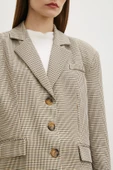 Ekose Blazer Ceket Kahve - 5