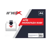İnox A4 Afiş Muhafaza Kabı 8672 - Şeffaf Plastik Afiş Kılıfı 10 Adet - 1