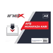 İnox A3 Afiş Muhafaza Kabı 8689 - Şeffaf Plastik Afiş Kılıfı 10 Adet - 1