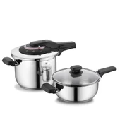 Korkmaz Vita Plus Quattro Dayanıklı Paslanmaz Çelik  Düdüklü Tencere Seti 4 Parça  A168 - 4