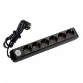 Viko Multi-Let 6 Li Siyah Anahtarlı Çocuk Korumalı Grup Priz 5 Mt - 1