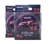 Okuma Ft-*4 Braided Line 150 mt Grey Örgü İp  0,165mm thumbnail 2