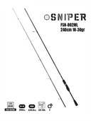 Fujin Sniper 240cm 10-30gr Spin Kamış FSN-802ML - 1