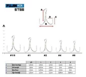 Fujin ST56 Üçlü Maket Balık İğnesi Nickel  2 no - 2