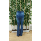 Lucky Life Kadın Yüksek Bel önden Düğmeli Cep Detay Ispanyol Paça Denim Pantolon - 8