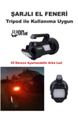 Şarjlı EL Feneri Tripod İLE Kullanıma Uygun Ayarlı Led Seviye 45 Derece Ayarlanabilir Arka Lamba - 2