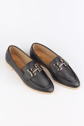 Kadın H Tokalı Sivri Burun Babet Siyah thumbnail 1