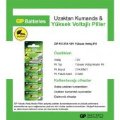 GP 27A 12V Pil Alkalin Yüksek Voltaj 5li Paket - 3