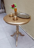 Fiskos Sehpa EKO 90501 Baba 3 Ayak 60CM Hareketli MDF Tabla Parlak Gold El Yapm thumbnail 2