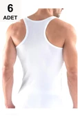 For Pretty 6'Lı Erkek Ribanalı Likralı %100 Pamuk Sporcu Rambo Atlet Karışık - 2