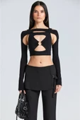 For Pretty Halka Detay Ikili Crop Bluz - 1