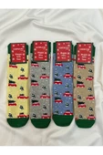 For Pretty 4'Lü Yılbaşı Christmas Temalı Unısex Çok Renkli Çorap - 1