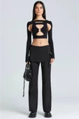 For Pretty Halka Detay Ikili Crop Bluz - 4